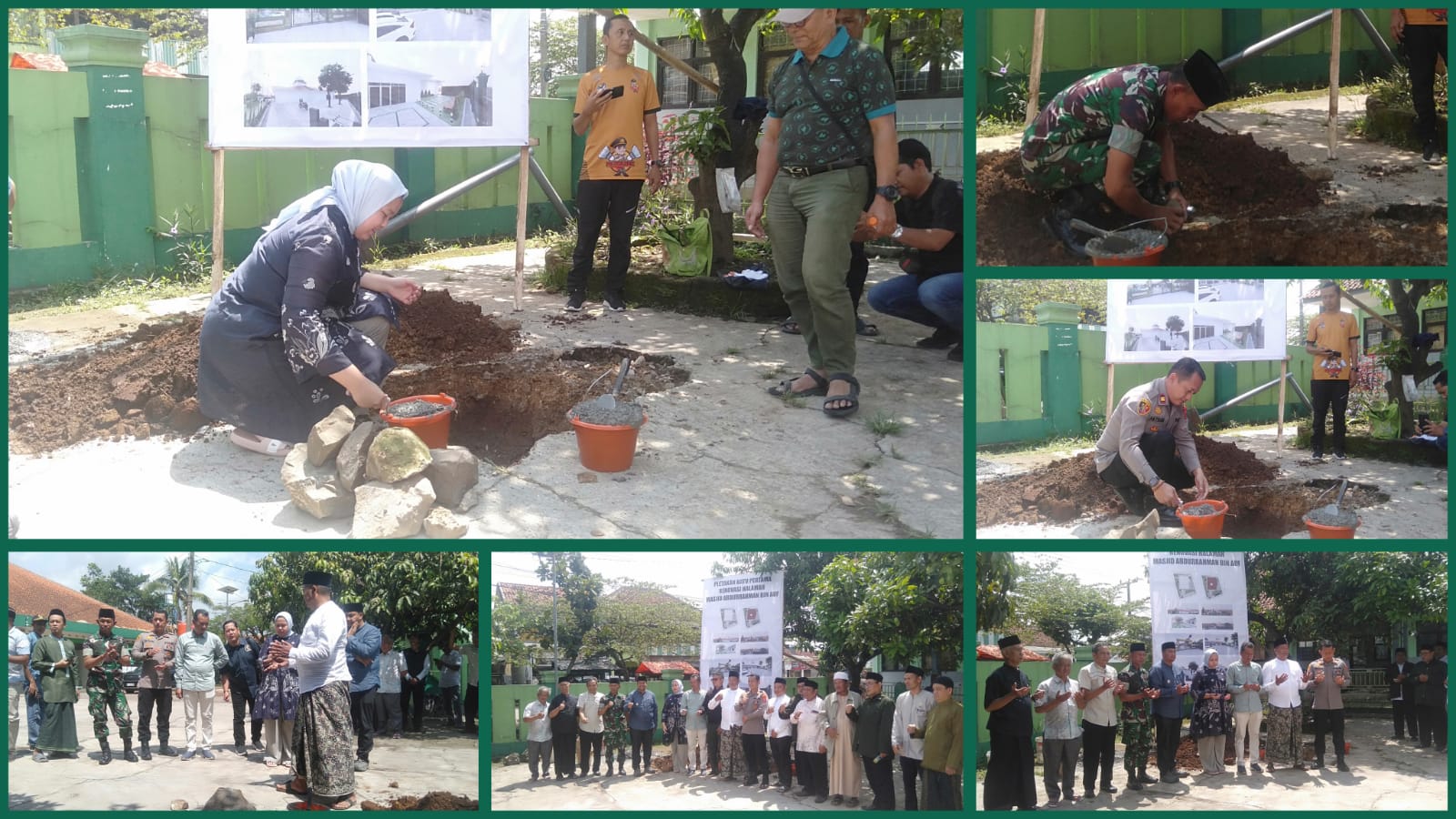 Peletakan Batu Pertama Renovasi Halaman Masjid Abdurrahman Bin Auf Kecamatan Solokanjeruk