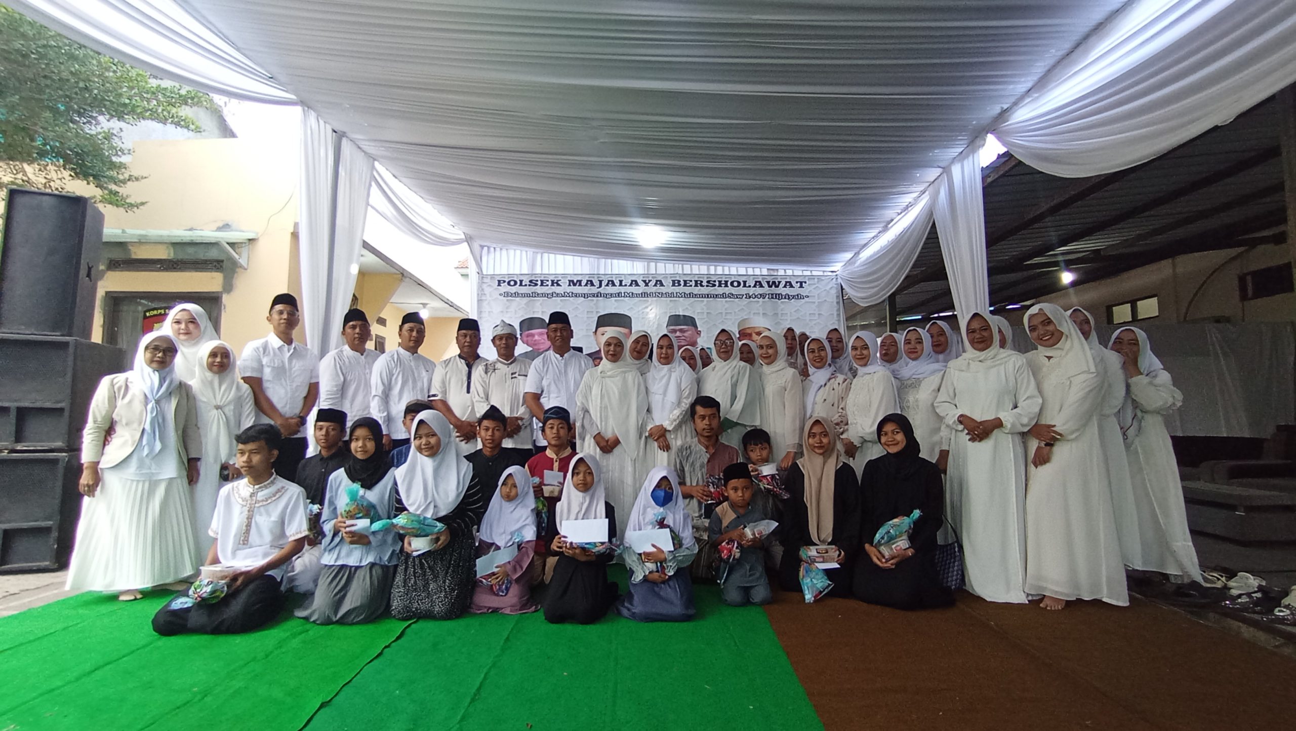 Syiar dan Sosial Menyatu, Polsek Majalaya Gelar Bersholawat dan Santuni Anak Yatim