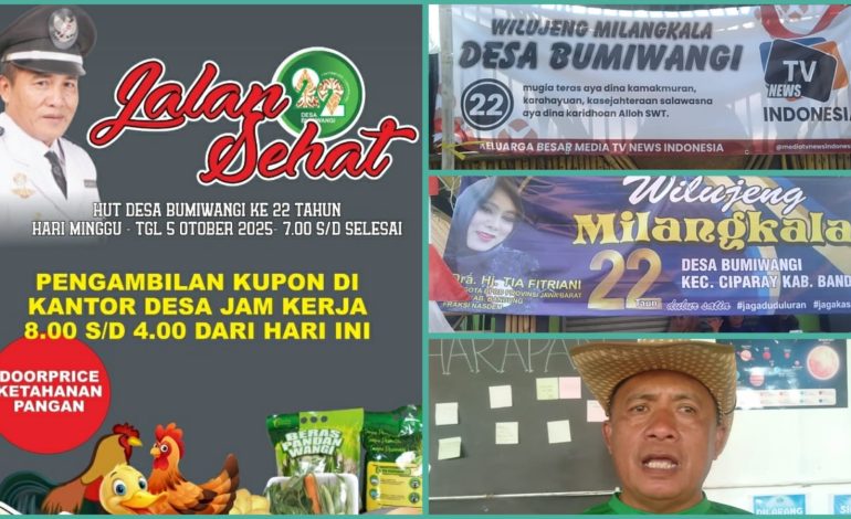 Hajat Desa Bumiwangi Kecamatan Ciparay ke-22 Tahun Meriah dengan Jalan Sehat dan Beragam Kegiatan