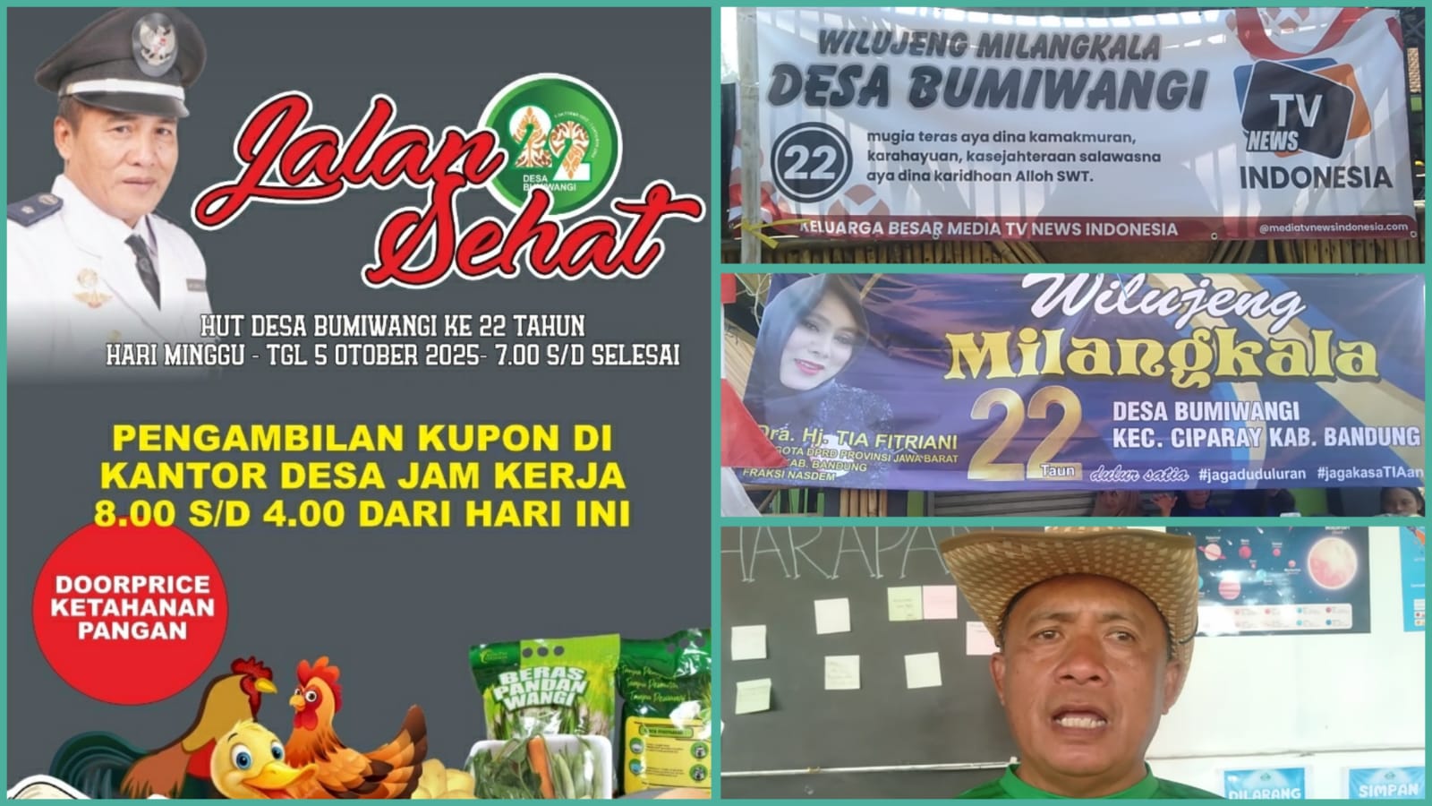 Hajat Desa Bumiwangi Kecamatan Ciparay ke-22 Tahun Meriah dengan Jalan Sehat dan Beragam Kegiatan