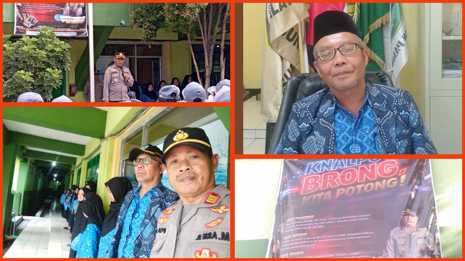 Kapolres Himbau Larangan Knalpot Brong Melalui Kapolsek Majalaya, SMA Pasundan Gelar Pembinaan Sebelum Operasi Razia