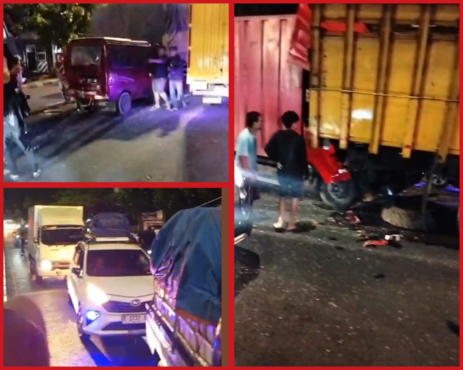 KECELAKAAN BERUNTUN DI PEREMPATAN BUBAT BANDUNG, TERDAPAT KORBAN JIWA