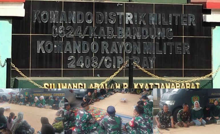 Sambut Bulan Suci Ramadhan 1447 H,Koramil 2408/Ciparay Gelar Tasyakur Bini’mah Tradisi Munggahan dan Doa Bersama