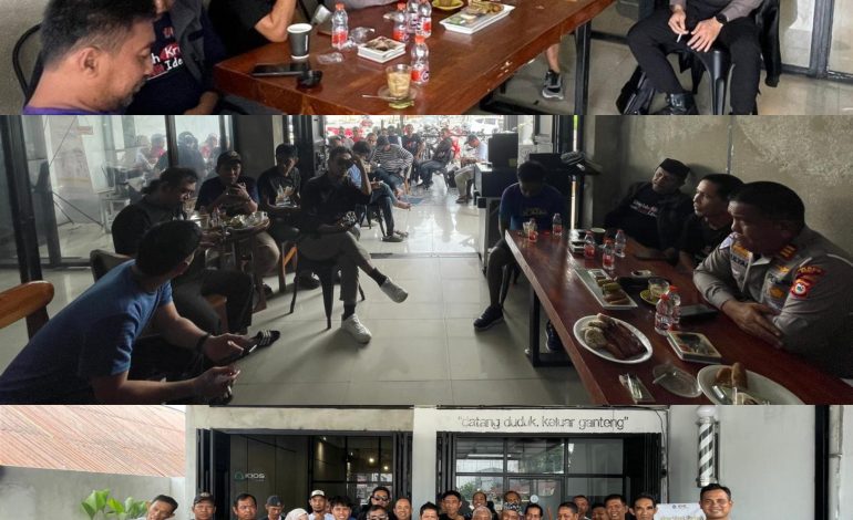 Bangun Kemitraan, Kasat Lantas Polres  Bone Ajak Wartawan Ngopi Morning